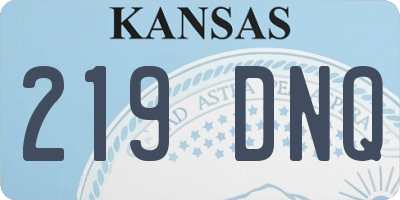 KS license plate 219DNQ