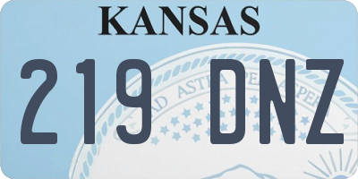 KS license plate 219DNZ