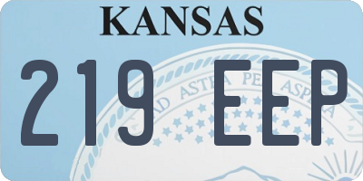 KS license plate 219EEP