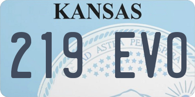 KS license plate 219EVO