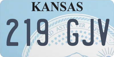 KS license plate 219GJV