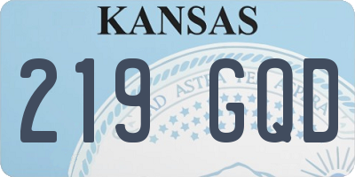 KS license plate 219GQD
