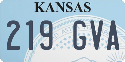 KS license plate 219GVA