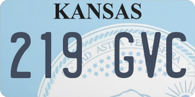 KS license plate 219GVC
