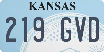 KS license plate 219GVD