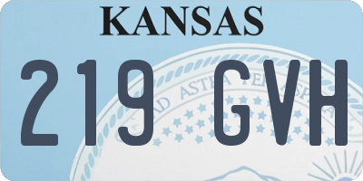 KS license plate 219GVH