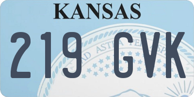 KS license plate 219GVK
