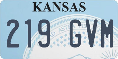 KS license plate 219GVM