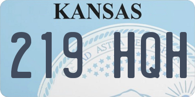 KS license plate 219HQH