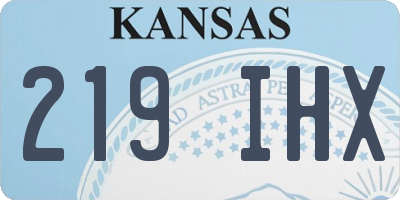 KS license plate 219IHX