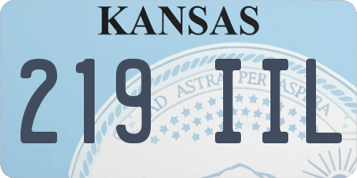 KS license plate 219IIL