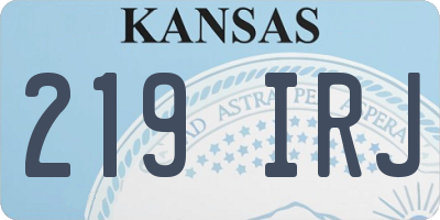 KS license plate 219IRJ