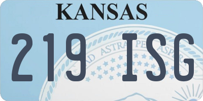 KS license plate 219ISG