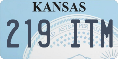 KS license plate 219ITM