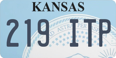 KS license plate 219ITP