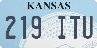 KS license plate 219ITU