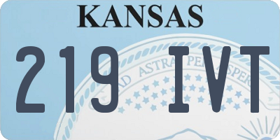 KS license plate 219IVT