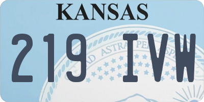 KS license plate 219IVW
