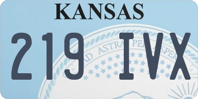 KS license plate 219IVX