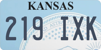 KS license plate 219IXK