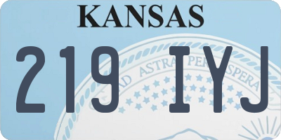 KS license plate 219IYJ