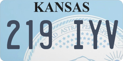 KS license plate 219IYV