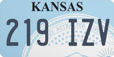 KS license plate 219IZV