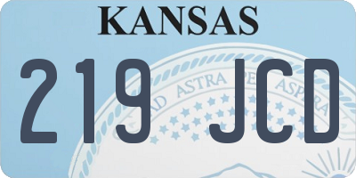KS license plate 219JCD