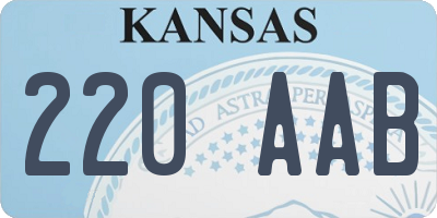 KS license plate 220AAB