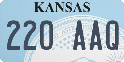 KS license plate 220AAQ
