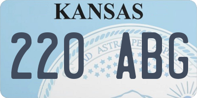 KS license plate 220ABG