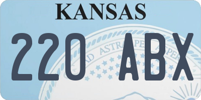 KS license plate 220ABX