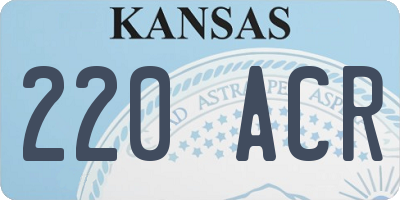 KS license plate 220ACR