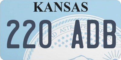 KS license plate 220ADB