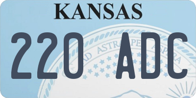 KS license plate 220ADC