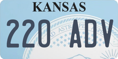 KS license plate 220ADV