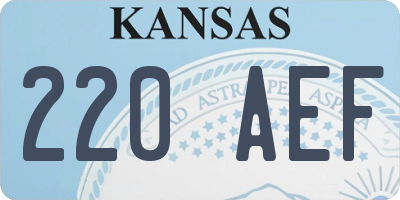 KS license plate 220AEF