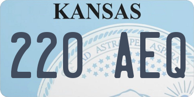KS license plate 220AEQ
