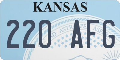 KS license plate 220AFG