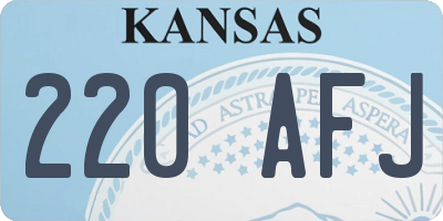 KS license plate 220AFJ