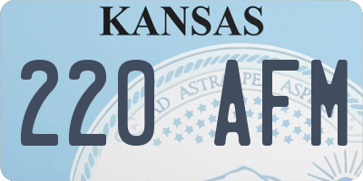 KS license plate 220AFM