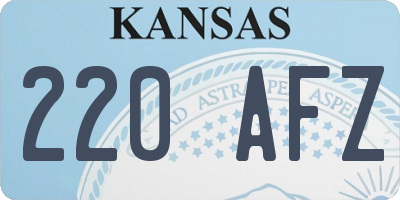 KS license plate 220AFZ