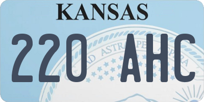KS license plate 220AHC