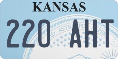 KS license plate 220AHT
