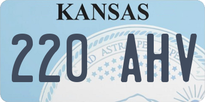 KS license plate 220AHV