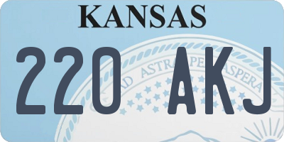 KS license plate 220AKJ