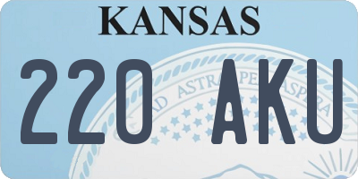 KS license plate 220AKU