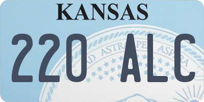 KS license plate 220ALC