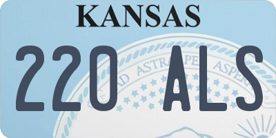 KS license plate 220ALS