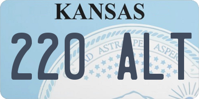 KS license plate 220ALT
